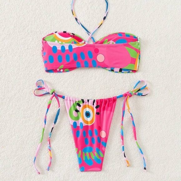 Colorful Abstract Bikini Set - Picture 2 of 2